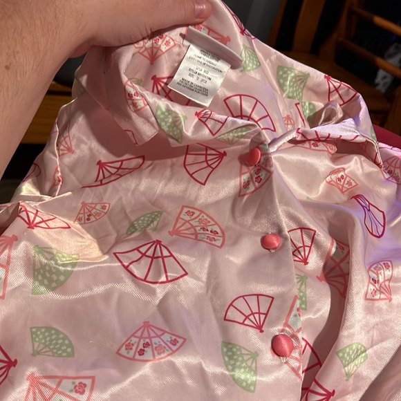 Mary Kate & Ashley girls size 12 pajama top peach with fan print 100% polyester - Picture 2 of 6